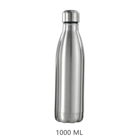 500 750 1000ml Water Bottles Stainless Steel Water Bottle 1 Liter Free Shipping Items, Drink Bottle for Sport Travel Cups