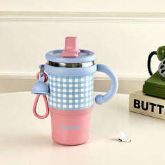 Coffee Insulated Cup Stainless Steel Water Cup Large Capacity High Appearance Double Drinking Cup Ice Cream Cup for Girl