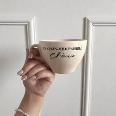 Korean Same Vintage French Cream Coffee Cup Plate Breakfast Cup Ceramic Dinner Plate Ceramic Plate Dish Set