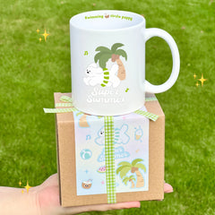 Cute Puppy Mug Handle Ceramic Cup Water Cup Couple Best Friend Birthday Gift Coffee Cup Gift