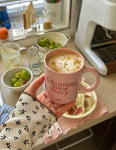 Pink Romantic English Ceramic Mug Cream Breakfast Cup Mugs Coffee Cups Ceramic Mug