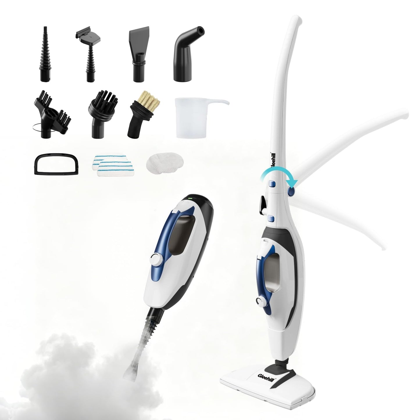 Steam Mop & Handheld Steam Cleaner | 30-Second Fast Heat, Chemical-Free Deep Cleaning