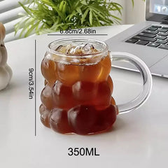 Ins Style irregular Transparent Glass Cup Heat Resistant Coffee Mug Summer drinks Beer Juice Milk Water Cup Cocktail Glass Cups