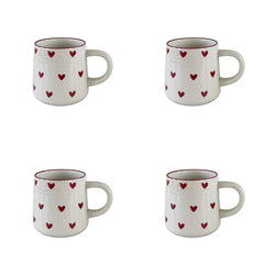 2/4/6Pcs Love Ceramic Mug, Cute Little Love Ceramic Mug Coffee Cup Drinking Cup for Home Drinking, Afternoon Tea Drinking, Office Drinking, Coffee Shop Latte Art, Souvenir, Valentine's Day Holiday Gift, Birthday Gift