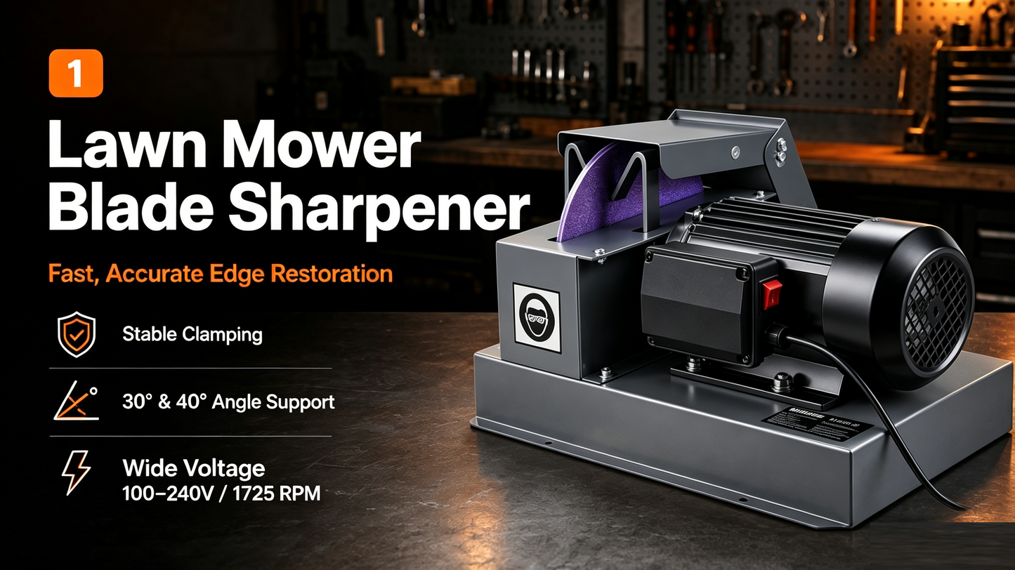 Electric Lawn Mower Blade Sharpener with Adjustable Angle