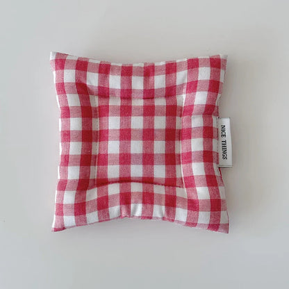 Homemade Korean Style Cotton Checkered Insulation Mat Cup Mat Flower Pot Mat Square Table Mats