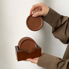 4Pcs/1Set Bamboo Coaster Creative Insulated Tea Ceremony Tea Coaster Holder Glass Cup Mat Solid Wood Coffee Coaster Home Oven Mittsing Table Decoration Suitable for Holidays, Parties, Birthday, Weddings and Dinner Gifts