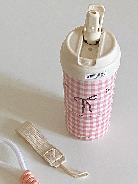 Insulated Cup for Women Large Capacity Portable Straw 316 Ceramic Inner Pot New Tea Separation Model