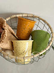Ceramic Speckler Ink Dotted Under Glaze Color Handy Cup Mug Breakfast Milk Coffee Cup Drinking Water Cup