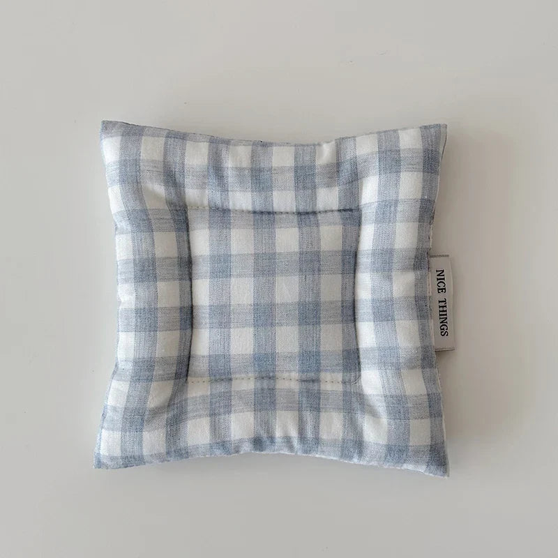 Homemade Korean Style Cotton Checkered Insulation Mat Cup Mat Flower Pot Mat Square Table Mats