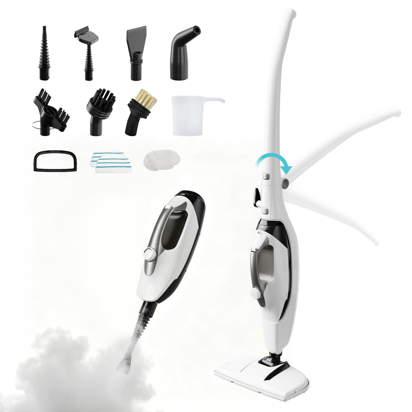 Steam Mop & Handheld Steam Cleaner | 30-Second Fast Heat, Chemical-Free Deep Cleaning