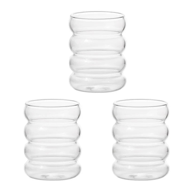 350ML Ins Transparent Glass Cup Heat-resistant Caterpillar Shape Drinking Glasses Coffee mug Beer Juice Milk Cute water cup