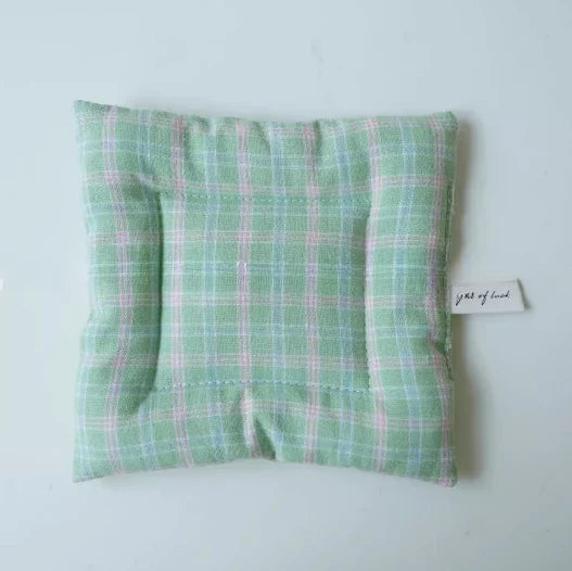 Homemade Korean Style Cotton Checkered Insulation Mat Cup Mat Flower Pot Mat Square Table Mats