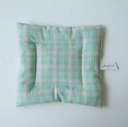 Homemade Korean Style Cotton Checkered Insulation Mat Cup Mat Flower Pot Mat Square Table Mats
