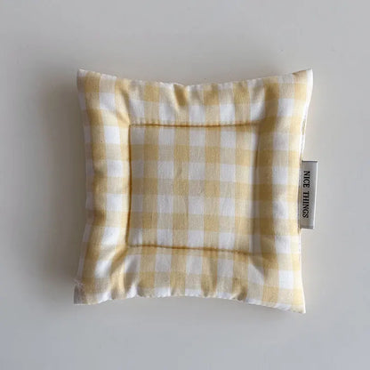 Homemade Korean Style Cotton Checkered Insulation Mat Cup Mat Flower Pot Mat Square Table Mats