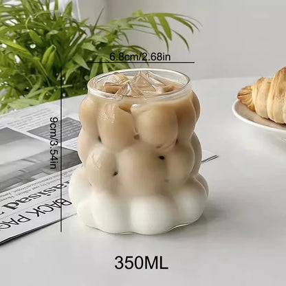 Creative Ins Glass Cup Heat-resistant Tumbler Transparent Tea Juice Milk Coffee Mug Home Water Glasses Cocktail Beer Glasses