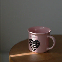 Original Design French Retro Ins Mug Ceramic Coffee Cup Heat-resistant Gift Couple Cup Gift Box