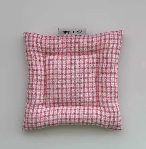 Homemade Korean Style Cotton Checkered Insulation Mat Cup Mat Flower Pot Mat Square Table Mats
