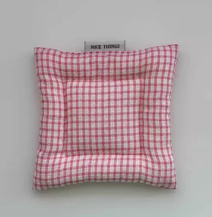 Homemade Korean Style Cotton Checkered Insulation Mat Cup Mat Flower Pot Mat Square Table Mats