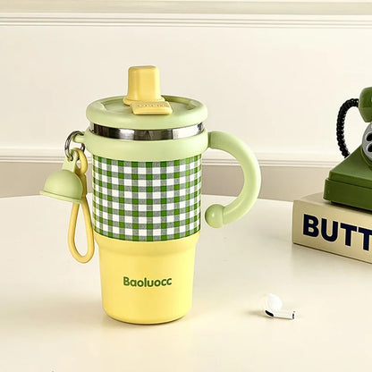 Coffee Insulated Cup  Stainless Steel Water Cup  Large Capacity  High Appearance  Double Drinking Cup  Ice Cream Cup for Girl