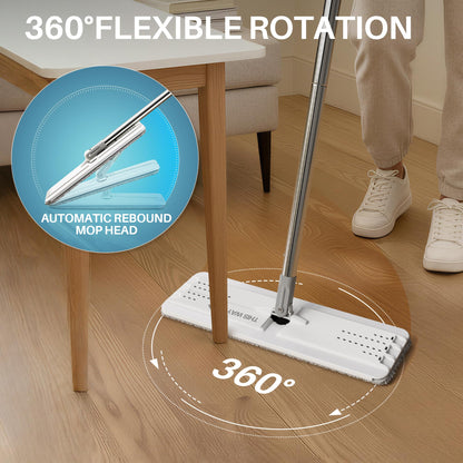 Hands-Free Flat Mop & Bucket Set